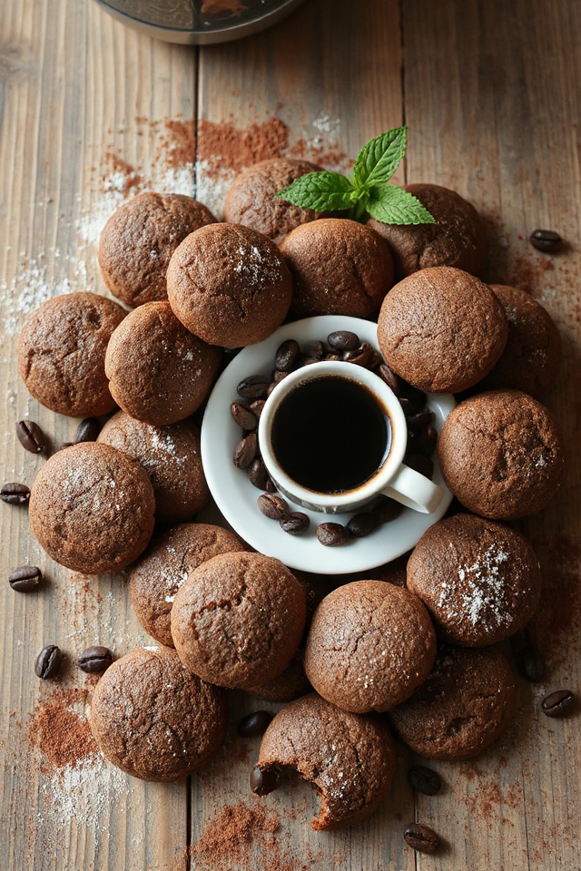 chocolate espresso shortbread cookies