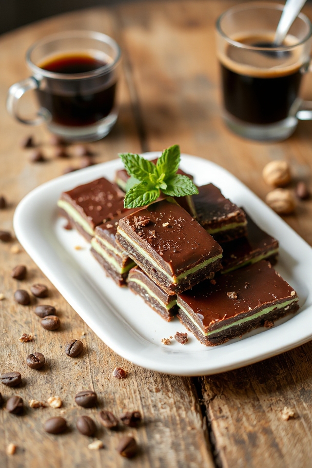 minty chocolate espresso bars