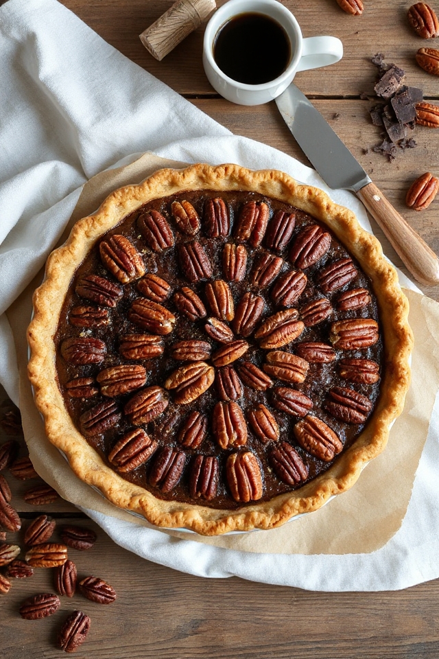 pecan chocolate espresso pie