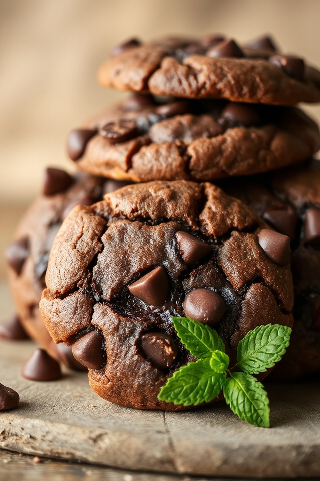 triple chocolate espresso cookies
